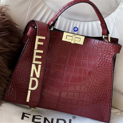 fendi croco peekaboo|Fendi peekaboo price.